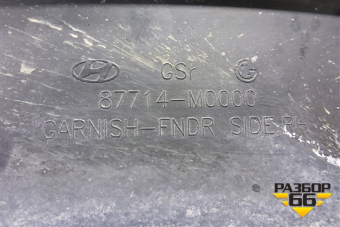 Накладка переднего крыла правого (87714M0000) для Hyundai Creta с 2016г