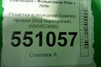 Решетка в передний бампер правая (под парктроник) (6N5853666A) для Volkswagen Polo с 2020г