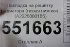 Накладка на решетку радиатора (левая нижняя) (A2928880185) для Mercedes Benz GLE-Klass W166 с 2015г