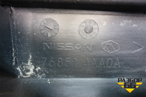 Накладка на порог наружная левая (768514AA0A) для Nissan Almera G15 с 2012г