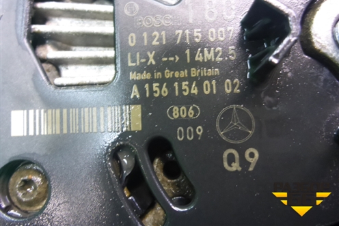 Генератор (6.2л M156) (A1561540102) для Mercedes Benz ML-Klass W164 c 2005-2011г