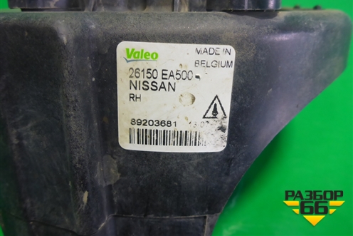 Фара противотуманная правая (26150EA500) для Nissan Navara (D40) с 2005-2015г (Навара)