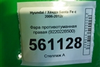 Фара противотуманная правая (922022B500) для Hyundai Santa Fe с 2005-2012г