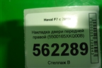 Накладка двери передней правой (до 2022г) (5500165XKQ00B) для Haval F7 с 2019г