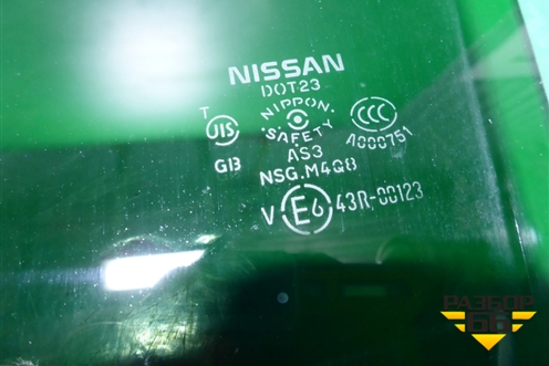Стекло двери задней левой для Nissan Murano (Z51) с 2007-2015г