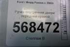 Ручка внутренняя двери передней правой (2S61A22600AGW) для Ford Fusion с 2002г