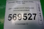 Диск тормозной передний вентилируемый для Chevrolet Aveo (T250) с 2005-2011