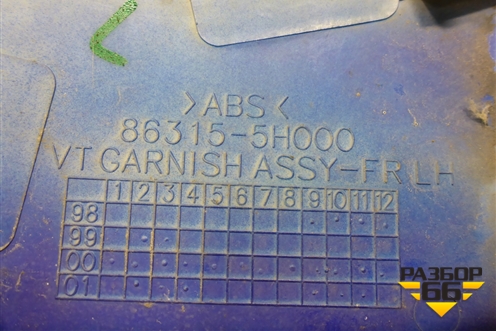 Накладка на фару  (левая) (863155H000) для Hyundai HD 35-78 с 2003г