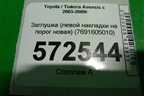 Заглушка (левой накладки на порог новая) (7691605010) для Toyota Avensis с 2003-2009г
