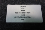 Коврик салона (под задним сиденьем) (1Z0863946F) для Skoda Octavia (А5) с 2004-2013г