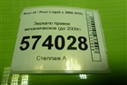 Зеркало правое механическое (до 2009г) для Renault Logan с 2004-2015г