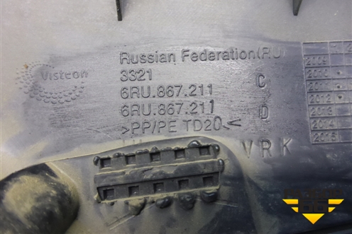 Обшивка двери задней левой под электрику (6RU867211) для Volkswagen Polo (седан) с 2010г