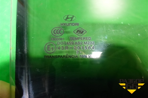 Стекло двери задней правой (2007г) для Hyundai Aсcent с 2000г