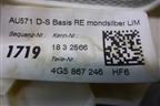 Обшивка стойки задняя верхняя правая (задняя часть) (4G5867246) для Audi A6 (C7) с 2011-2018г