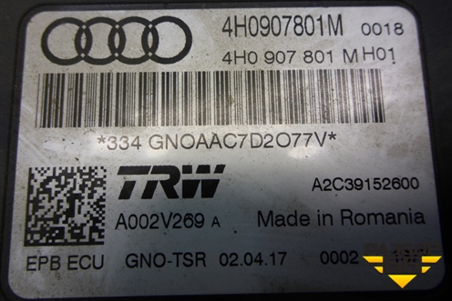 Блок управления стояночным тормозом (4H0907801M) для Audi A6 (C7) с 2011-2018г