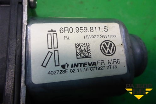 Моторчик стеклоподъёмника задний левый (6R0959811S) для Volkswagen Polo (седан) с 2010г