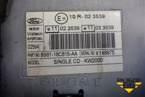 Магнитола (8S6118C815AA) для Ford Fusion с 2002г