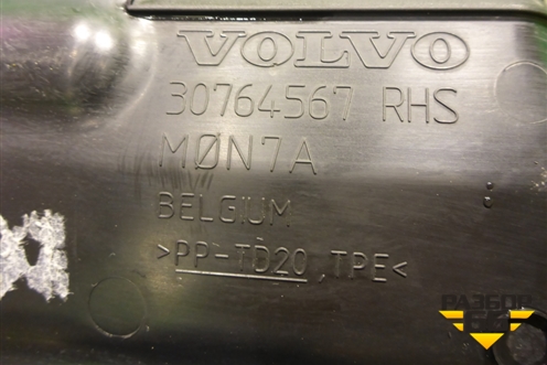 Воздуховод радиатора правый (30764567) для Volvo XC60 с 2008-2017г