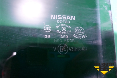 Стекло двери задней левой для Nissan Murano (Z51) с 2007-2015г