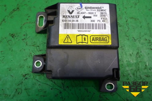 Блок управления AIR BAG (8201002828) для Renault Logan с 2004-2015г