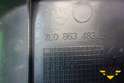 Накладка порога внутренняя переднего левого (передняя часть) (7L0863483) для Volkswagen Touareg c 2002-2010г