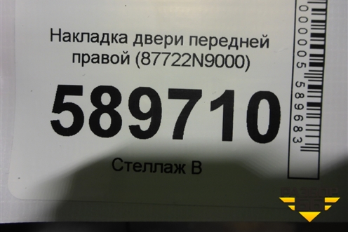 Накладка двери передней правой (87722N9000) для Hyundai Tucson с 2020г