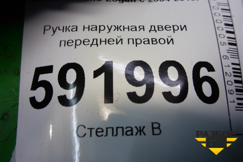 Ручка наружная двери передней правой для Renault Logan с 2004-2015г
