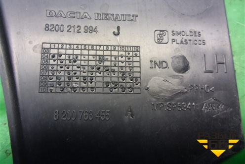 Обшивка стойки задняя верхняя левая (8200212994J) для Renault Logan с 2004-2015г