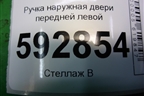 Ручка наружная двери передней левой для Peugeot Partner с 2002-2010г