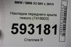 Накладка переднего крыла левого (7418603) для BMW X3 G01 с 2017г