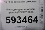 Накладка двери задней правой (877342P000) для Kia Sorento II с 2009-2021г (Соренто 2)