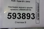 Накладка заднего крыла правого (4M0853818) для Audi Q7 c 2015г
