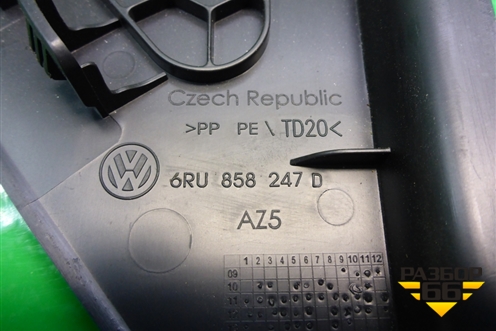 Накладка на торпедо (боковая левая) (6RU858247D) для Volkswagen Polo (седан) с 2010г