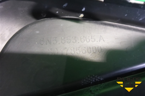 Накладка переднего бампера левая (под парктроник) (6N5853665A) для Volkswagen Polo с 2020г