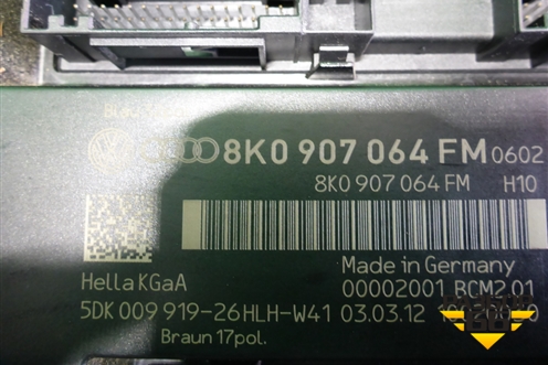 Блок комфорта (8K0907064FM) для Audi A4 (В8) с 2007-2015г