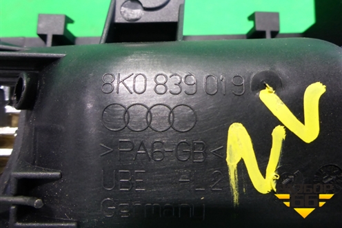 Ручка внутренняя двери задней левой (8K0839019) для Audi A4 (В8) с 2007-2015г