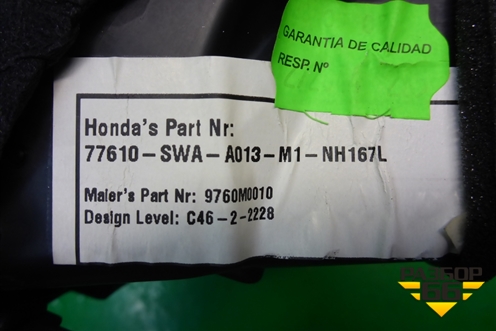 Дефлектор воздушный центральный (77610SWAA013M1NH167L) для Honda CR-V(RE) с 2006-2012г