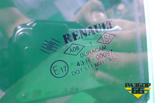 Стекло двери задней левой (седан) для Renault Megane 2 с 2002-2009г