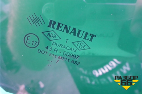 Стекло двери задней правой (седан) для Renault Megane 2 с 2002-2009г