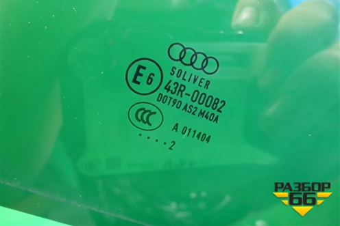 Стекло двери задней левой (универсал) для Audi A4 (В8) с 2007-2015г