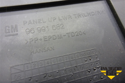 Накладка внутренняя (консоли правая) (96991682) для Chevrolet Cruze c 2009-2015г