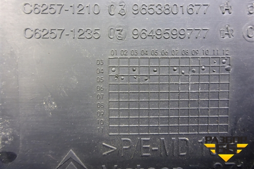 Накладка на торпедо (над коленями водителя) (9653801677) для Citroen C4 с 2005-2011г