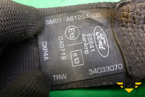 Ремень безопасности передний правый (5M51A61294DB) для Ford Focus 2 с 2005-2008г