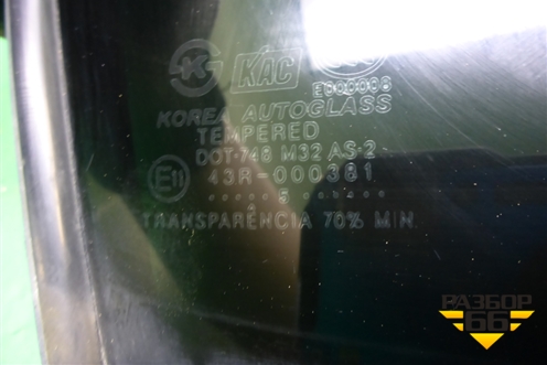 Стекло двери задней правой форточка (седан) для Hyundai Elantra 3 (XD) с 2000-2010г