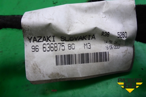 Проводка двери задней левой (мех.стеклоподъёмник) (9663687580) для Peugeot 207 с 2006-2015г