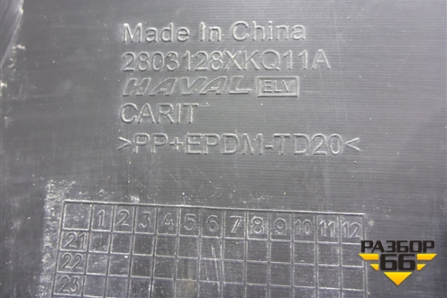 Юбка переднего бампера (после 2022г) (2803128XKQ11A) для Haval F7 с 2019г