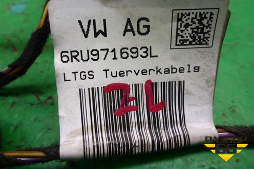 Проводка двери задней левой (6RU971693L) для Volkswagen Polo (седан) с 2010г