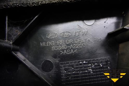 Накладка двери задней правой (уголок универсал) (83840A2200) для Kia Ceed с 2012-2018г