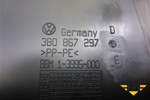 Обшивка стойки центральная нижняя левая (3B0867297) для Skoda Superb с 2001-2008г