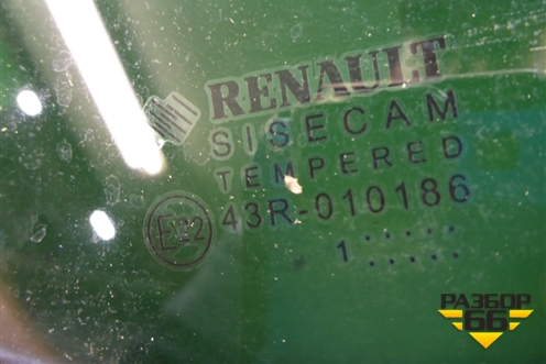 Стекло двери задней правой форточка (822621848R) для Renault Sandero с 2013-2022г